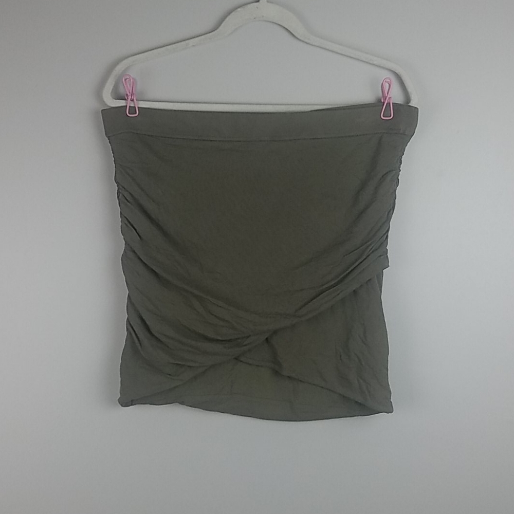 James Perse Olive Ruched Skirt Size 4